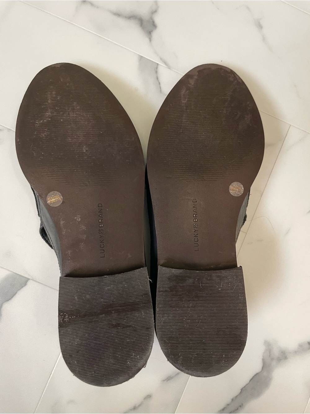 Lucky Brand Women's Black Leather Slip-On Flats - Picture 7 of 7